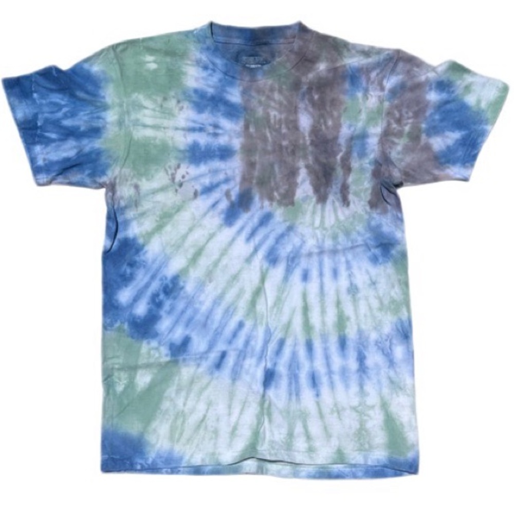 Kirkland Signature blue and green tie dye t shirt